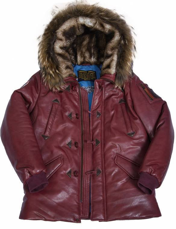 Herren Winterparka Warm Luxus Kunstpelz Kragen