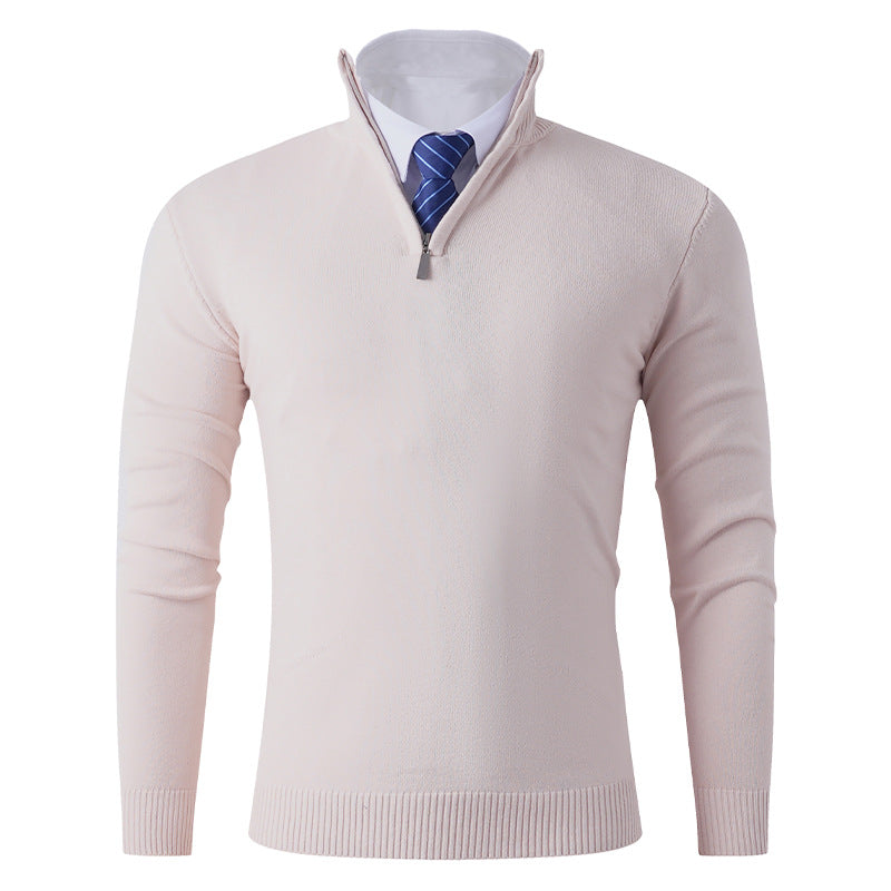 Herren Stehkragenpullover Eleganter Reißverschluss Pullover Modern