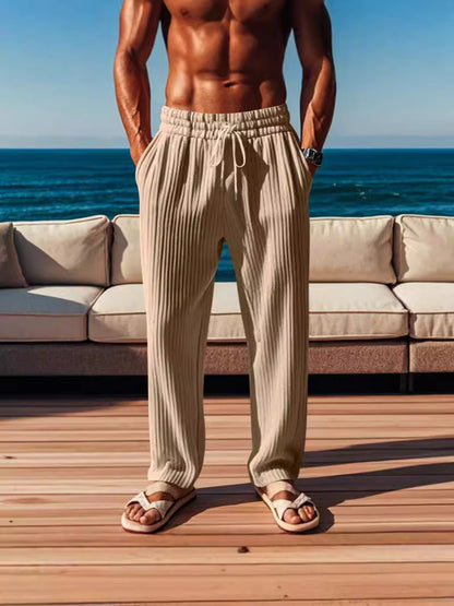 Herren Freizeithose Atmungsaktiv Bequem Mit Kordelzug