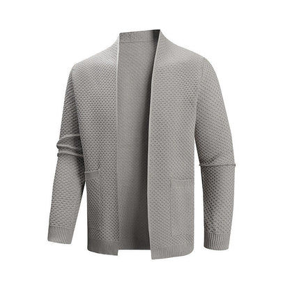 Herren Strickjacke Offener Kragen Modern Trendy