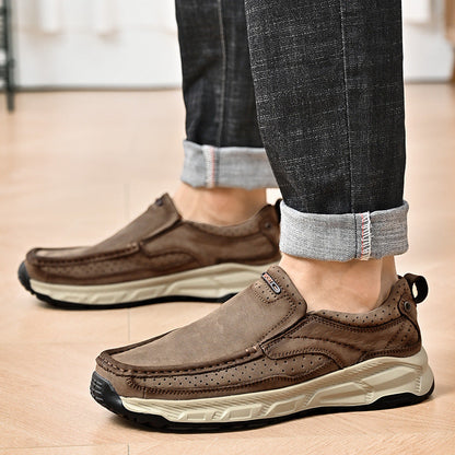 Damen Leder Slipper Bequem Atmungsaktiv Perforiert