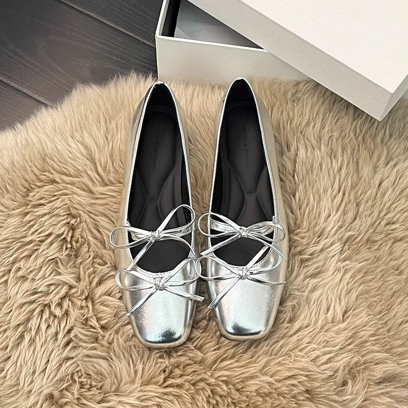 Damen Ballerinas Elegante Schleifen Komfort Fußbett - BerlinGlamour