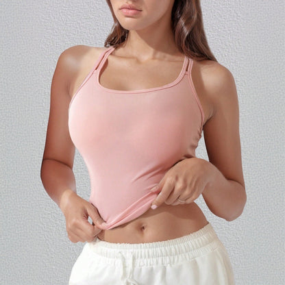 Damen Sport-Top Crop-Top mit dünnen Trägern Fitness