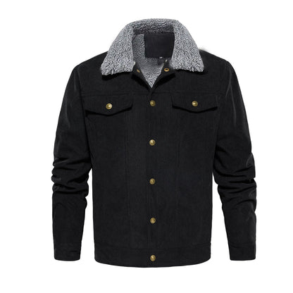 Herren Cordjacke Fleecegefüttert Warm Winter