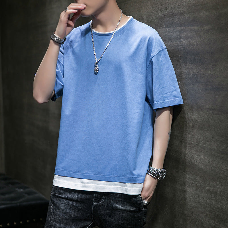 Großes Oversized Herren T-Shirt mit Kontrast