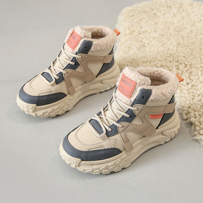 Damen Sport Sneaker Winter Warm Fleece Rutschfest