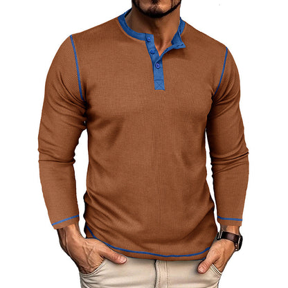 Herren Langarmshirt Modern Gestreift Berlin Style