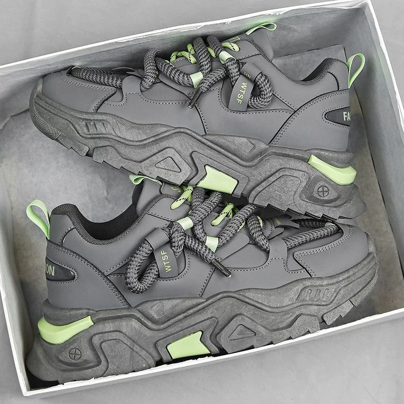 Damen Sneaker Sportlich Chunky Schnell Schnüren