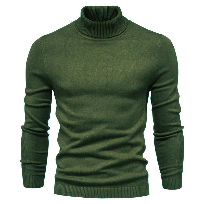 Herren Rollkragenpullover Wärmer Strickpullover Grobstrick
