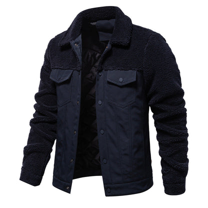 Herren Jeansjacke Gefüttert Warm Modern