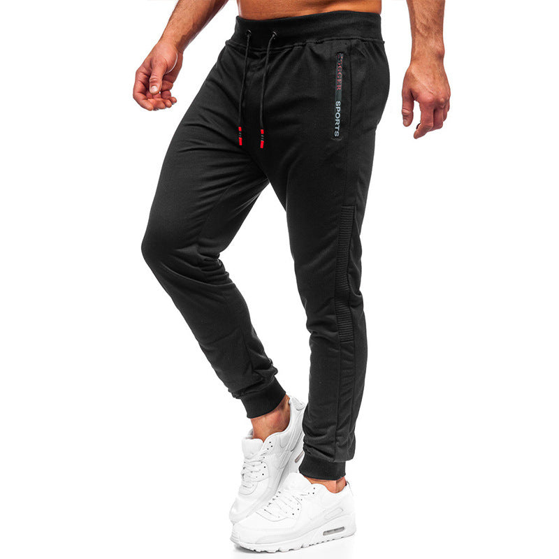 Herren Sport Hose Reißverschluss Taschen Freizeit