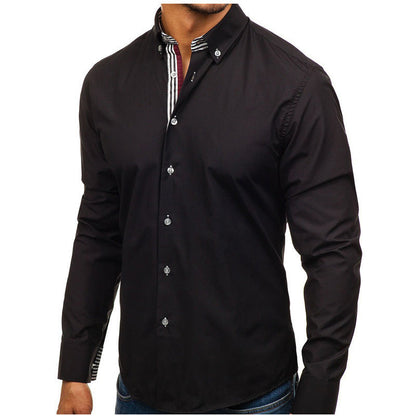 Herren Hemd Slim Fit Kentkragen Elegantes Business