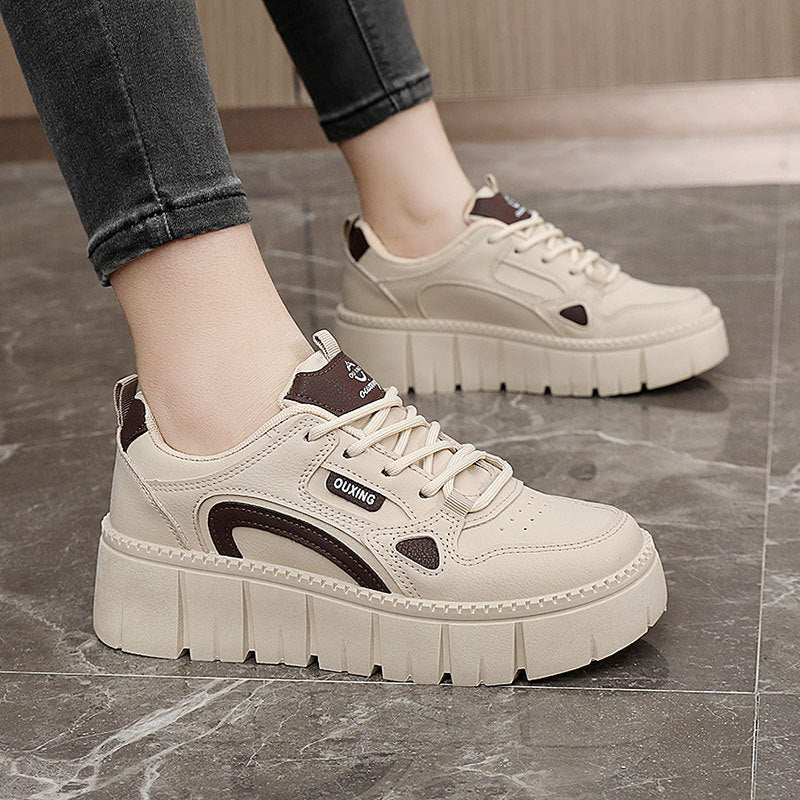 Damen Sneaker Plateau Sportlich Komfortabel Mit Dämpfung