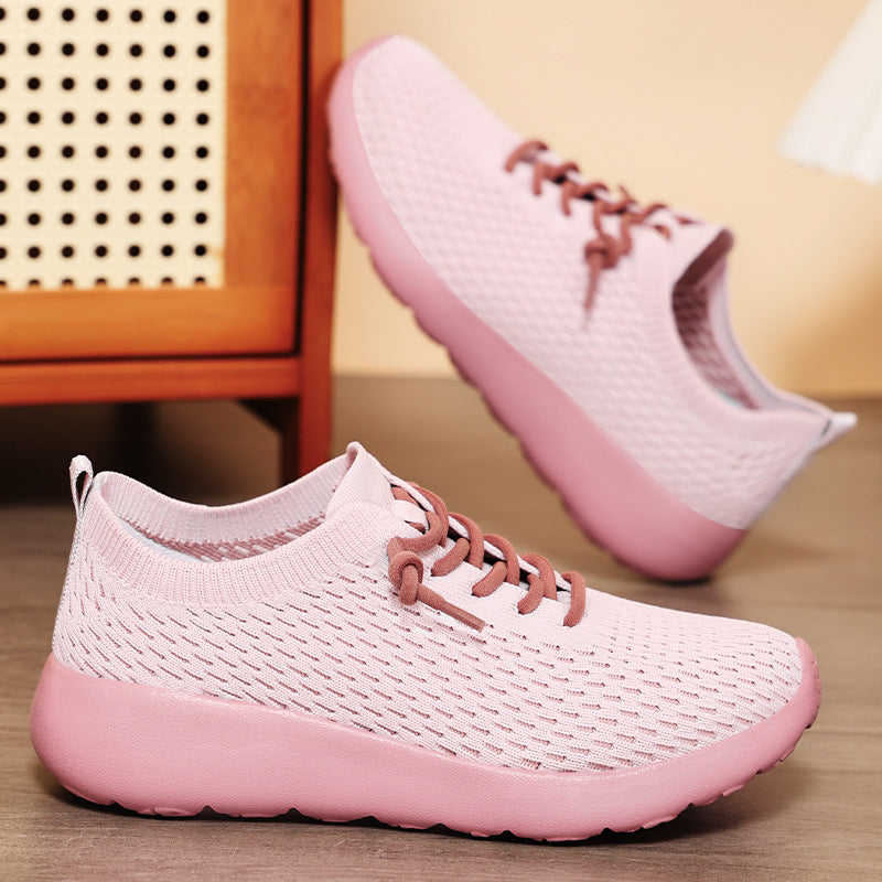 Damen Sneaker Leicht Flexibel Strick Schuhe Rutschfest