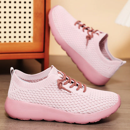 Damen Sneaker Leicht Flexibel Strick Schuhe Rutschfest