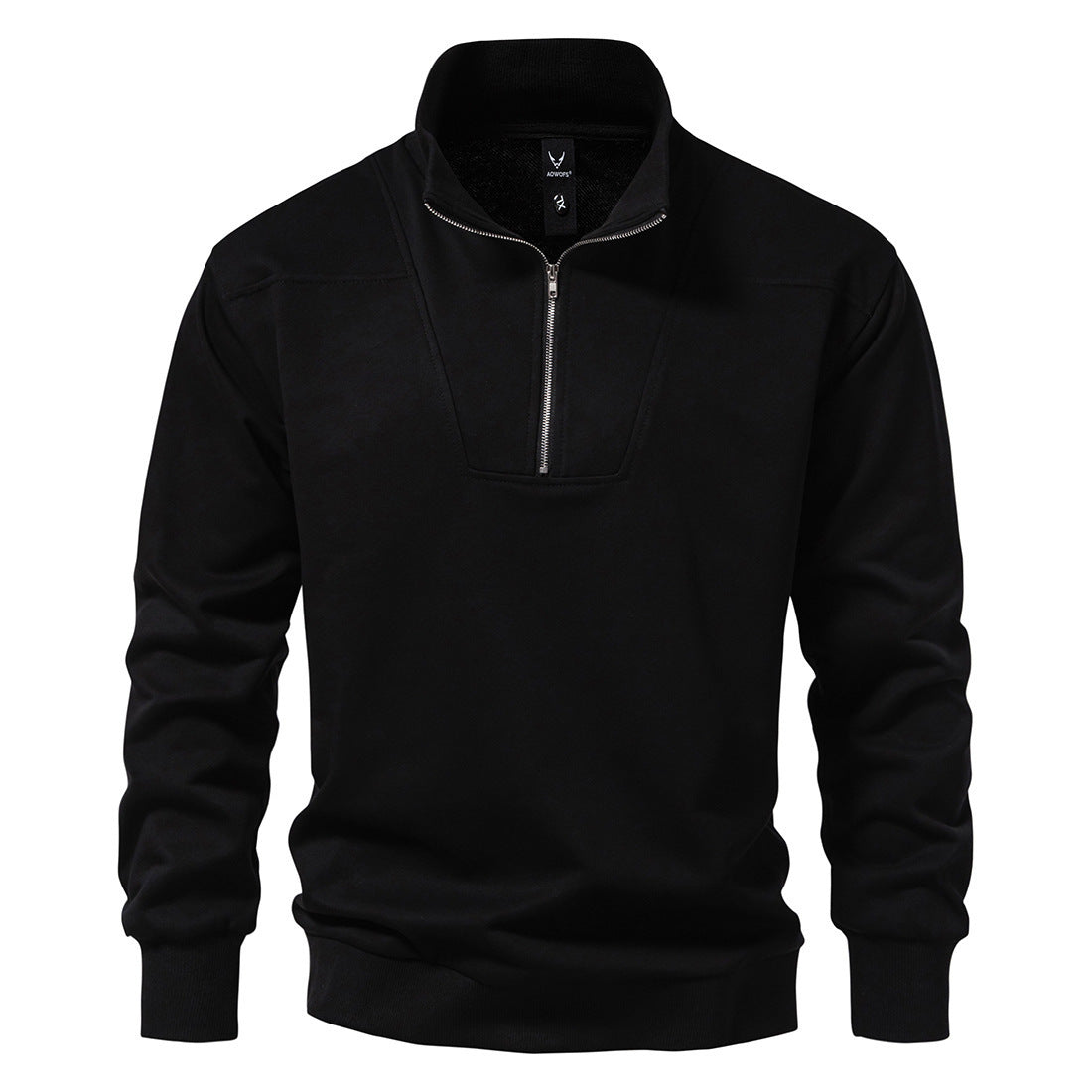 Herren Pullover Stehkragen Modern Bequem Halbzipp