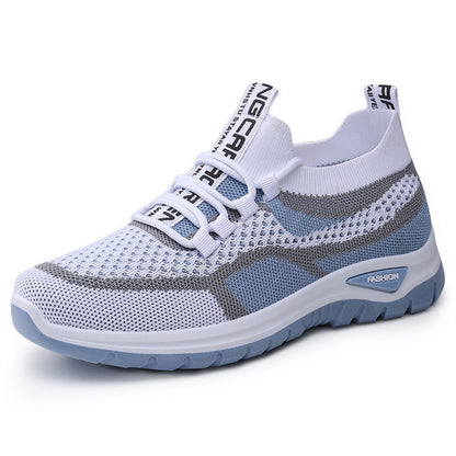 Damen Laufschuhe Atmungsaktiv Mesh Leicht mit elastischer Schnürung