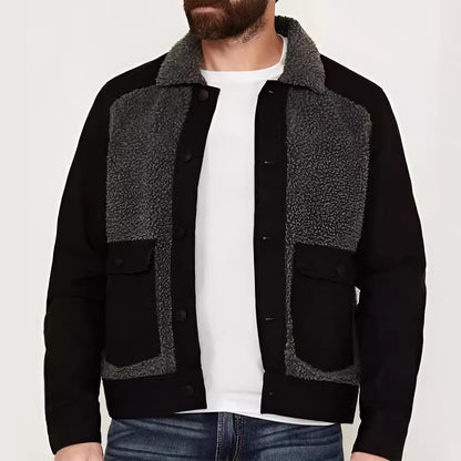 Herren Winterjacke mit abnehmbarem Kragen Warm Isoliert