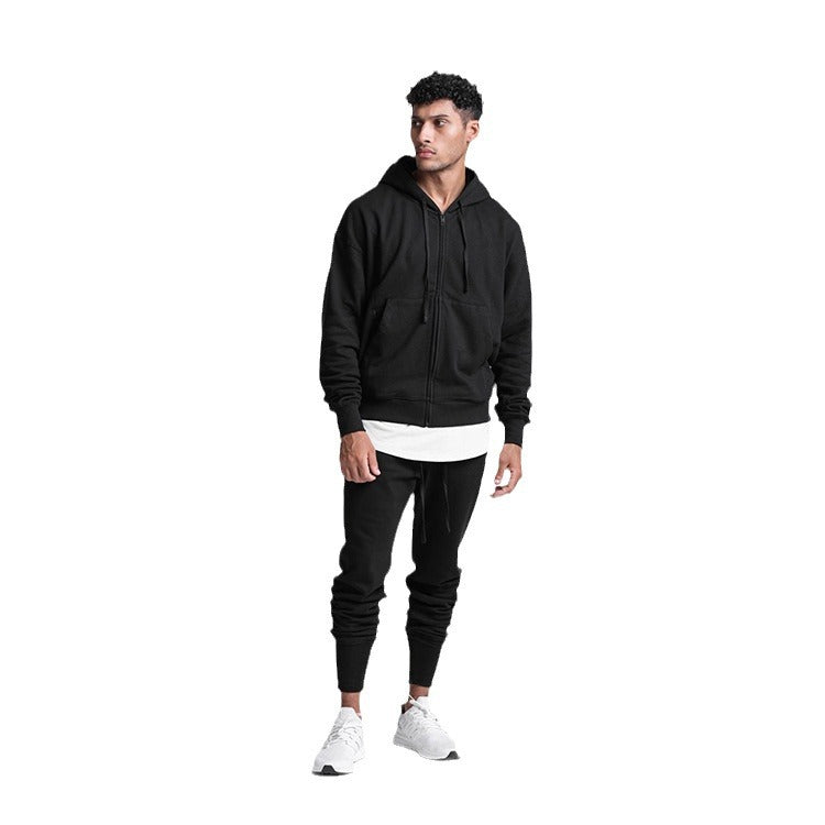 Herren Kapuzensweatjacke Sportlich mit Reißverschluss