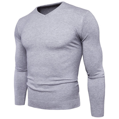 Herren Pullover Feinripp V-Ausschnitt Baumwolle Qualität