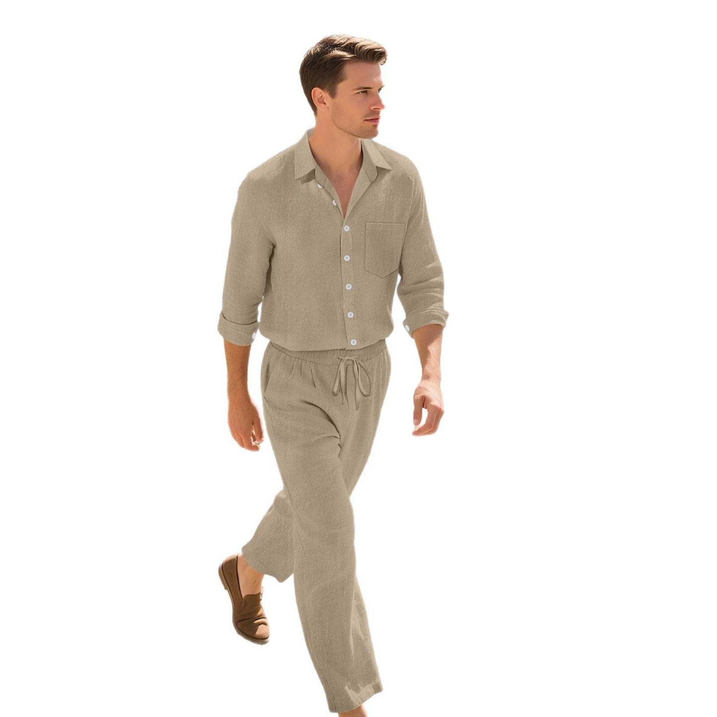 Herren Freizeitanzug Elastisch Bequem Mit Taschen