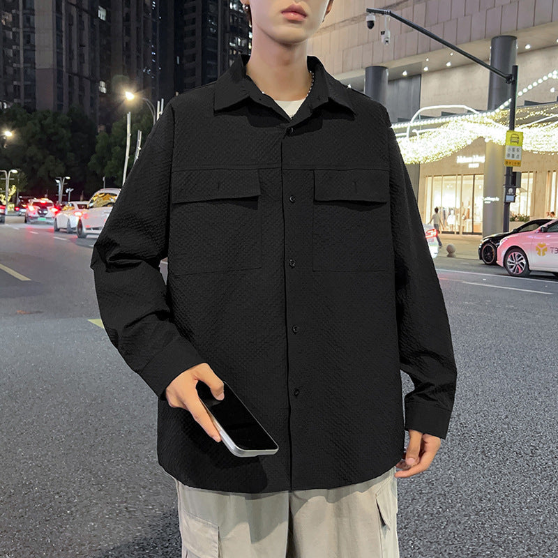 Herren Hemdjacke Lässig mit Taschen Utility Style - BerlinGlamour