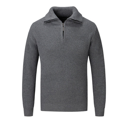 Herren Pullover Strickmuster Reißverschluss Freizeit