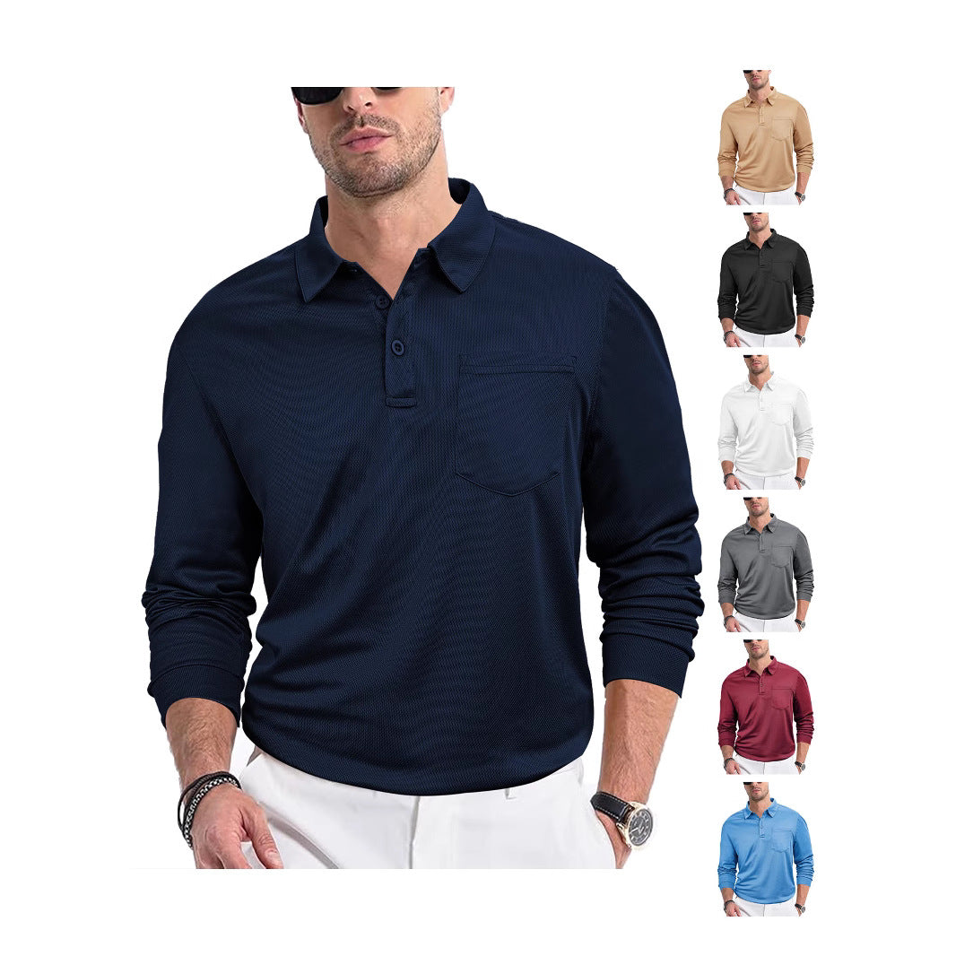 Herren Polohemd Luxus atmungsaktiv mit Brusttasche
