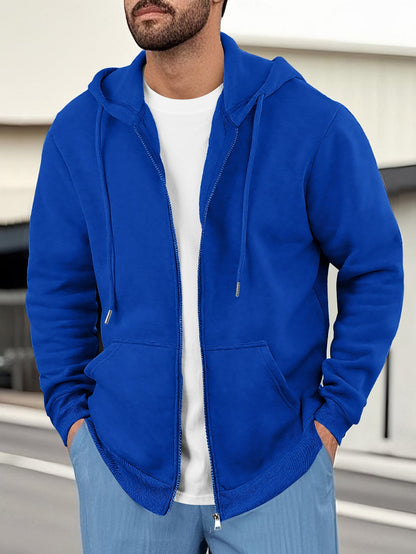 Herren Kapuzenjacke Lässig Atmungsaktiv Mit Taschen
