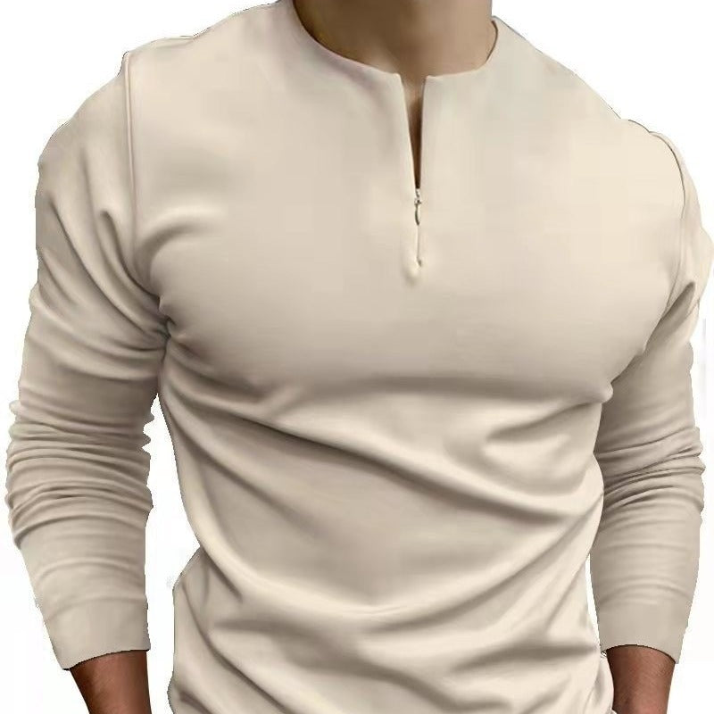 Herren Sweatshirt Langarm Modern Stehkragen Reißverschluss