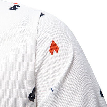 Herren Poloshirt Kurzarm Modernes Allover-Muster