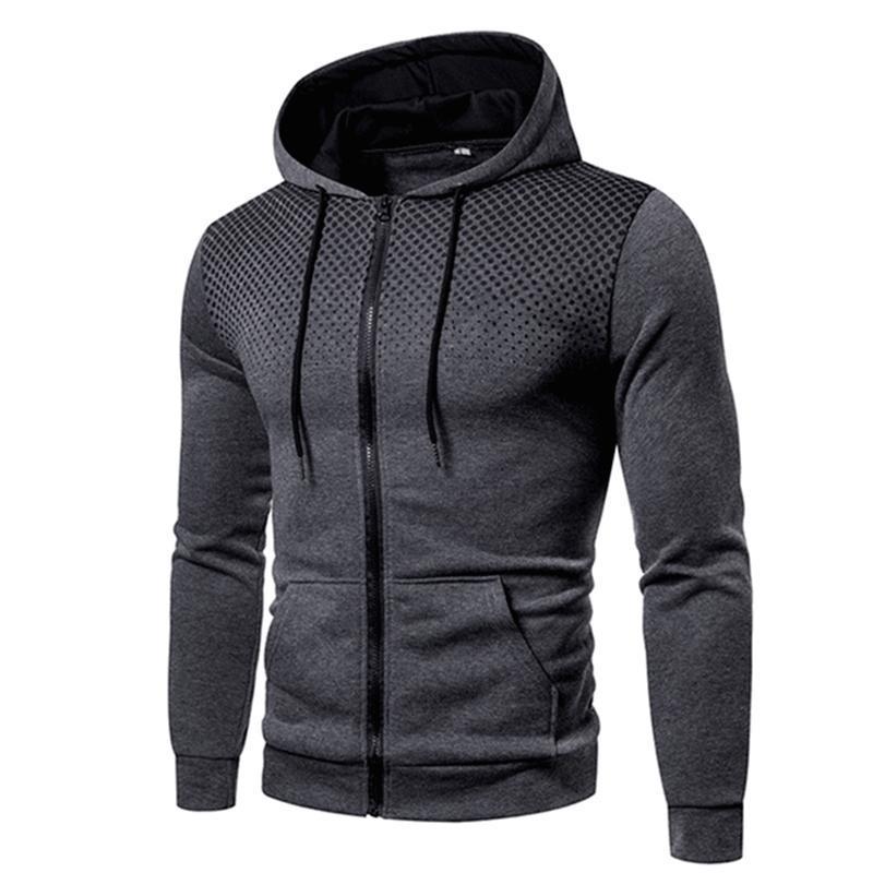 Herren Kapuzenpullover Sportlich Funktionell Reißverschluss