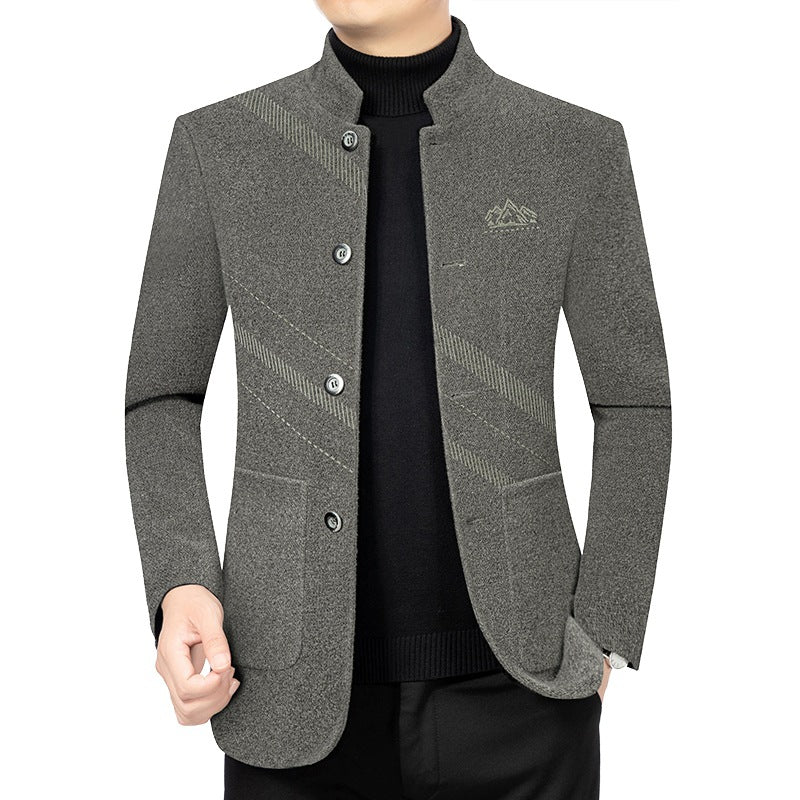 Mann Freizeitjacke Melange Stoff Modern Urban