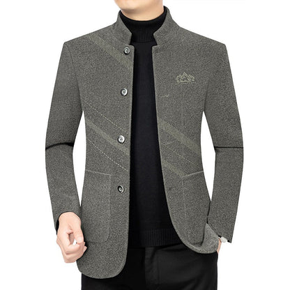 Mann Freizeitjacke Melange Stoff Modern Urban
