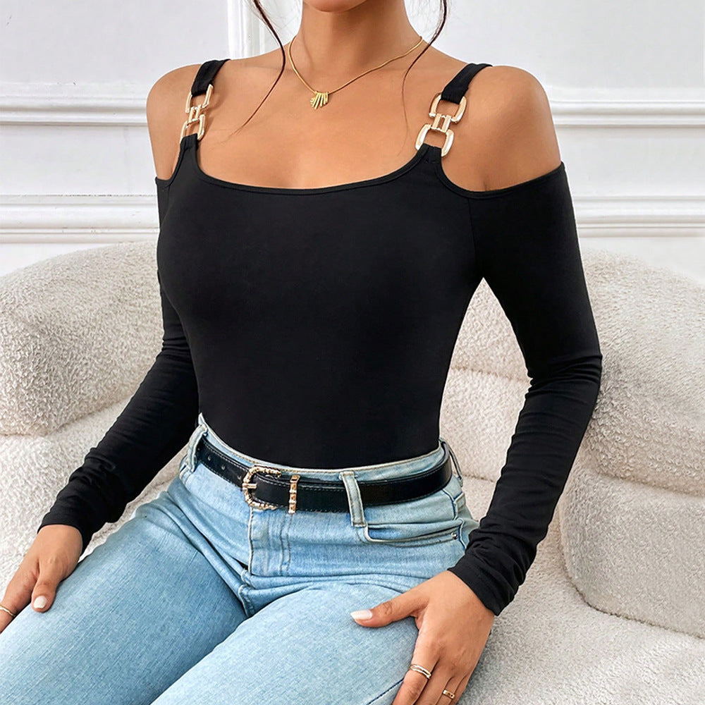 Damen Body Off-Shoulder Trägerlos Berlin Chic