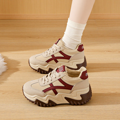 Damen Sneaker Chunky Sportlich Bequem Gepolstert