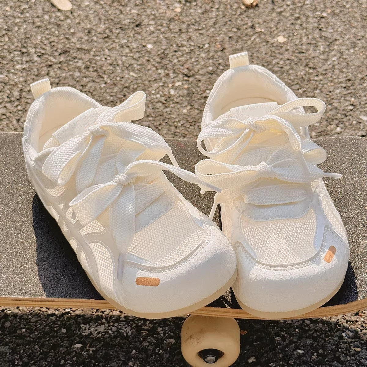 Damen Sneaker Sportlich Leicht mit Schnürung und Netzdesign
