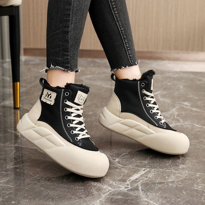 Damen Sneaker Hoch modisch Weich mit elastischer Sohle