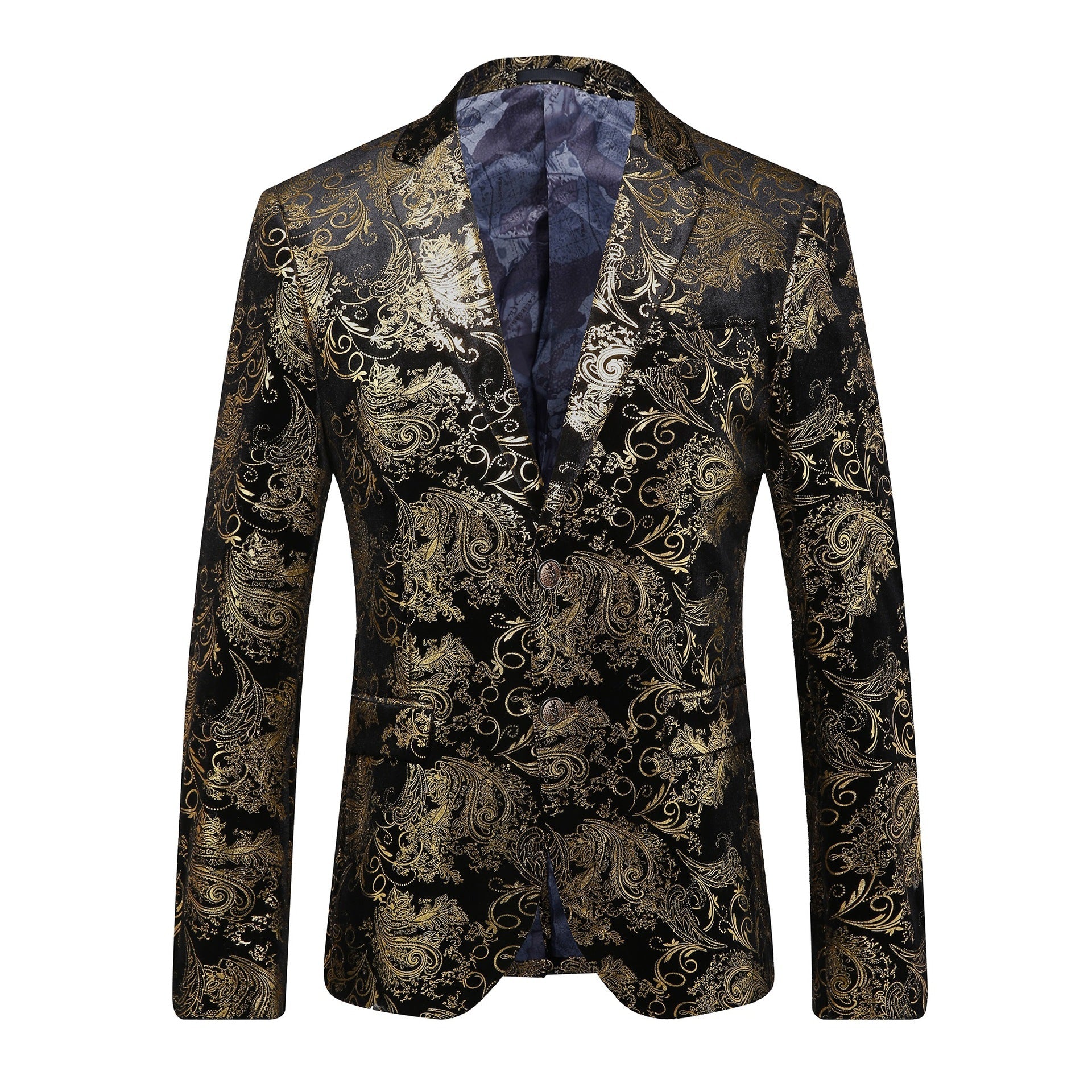 Herren Smokingsanzug Blazer Elegant mit Pailletten Muster - BerlinGlamour