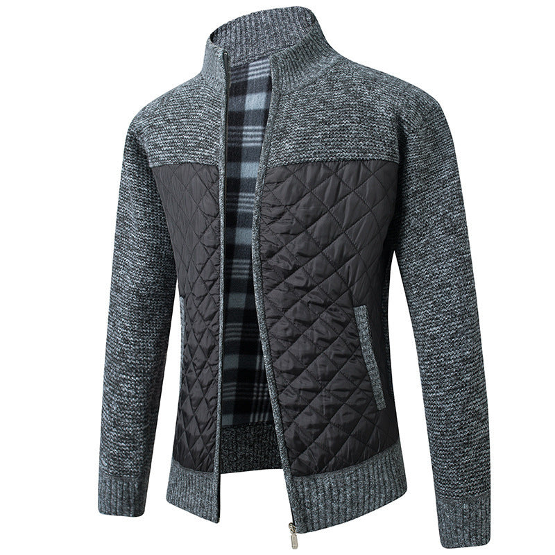 Herren Steppjacke Sportlich mit Strickärmeln