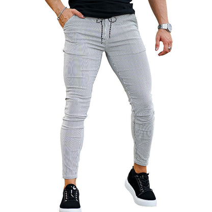 Herren Jeans Stretch Streifenlook Modern Slimfit