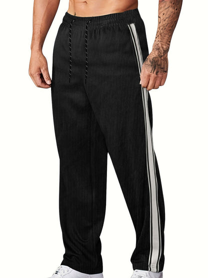 Herren Freizeithose Bequem mit Seitenstreifen Sportlich