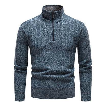 Herren Strickpullover Modern Halb-Reißverschluss Pullover