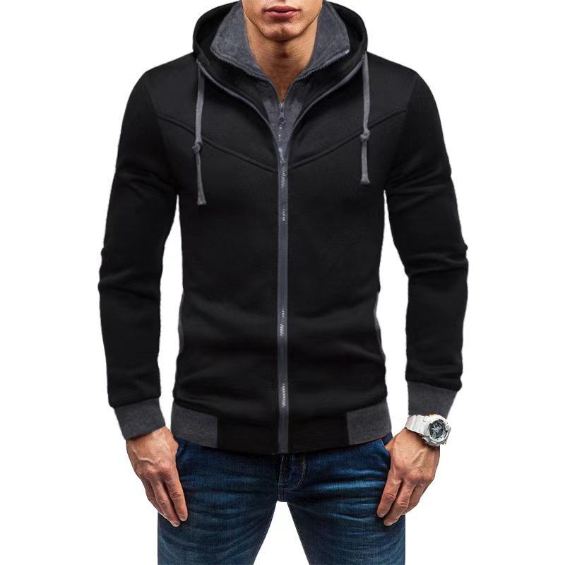 Herren Hoodie Slim Fit Reißverschluss Design Modern - BerlinGlamour