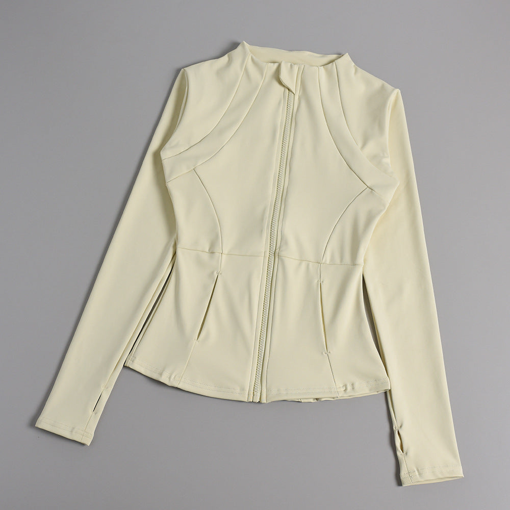 Damen Fitnessjacke Leicht Reißverschluss Sportjacke