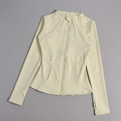 Damen Fitnessjacke Leicht Reißverschluss Sportjacke