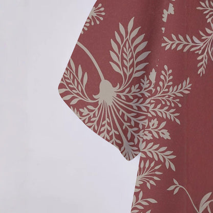 Herren Poloshirt Modern Floralmuster Sommer