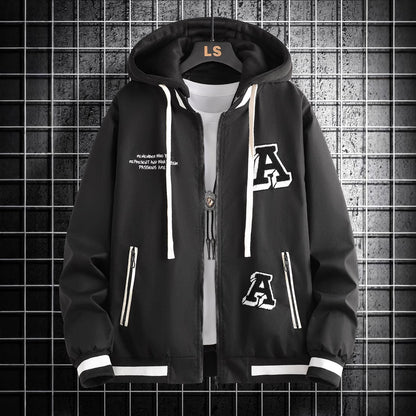 Herren Kapuzenjacke Modern mit stylischen Applikationen