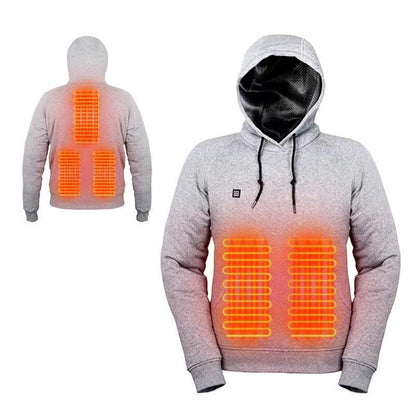 Damen Heizpullover Kapuzenpullover Warm Beheizbar