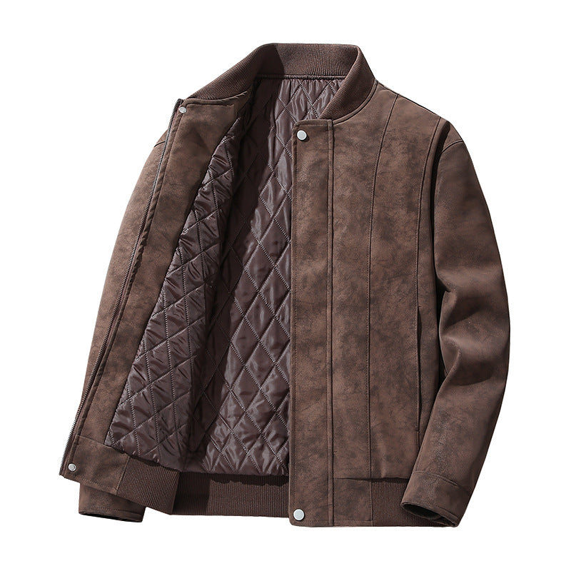 Herren Lederjacke Modisch mit Innenfutter Schwarz - BerlinGlamour